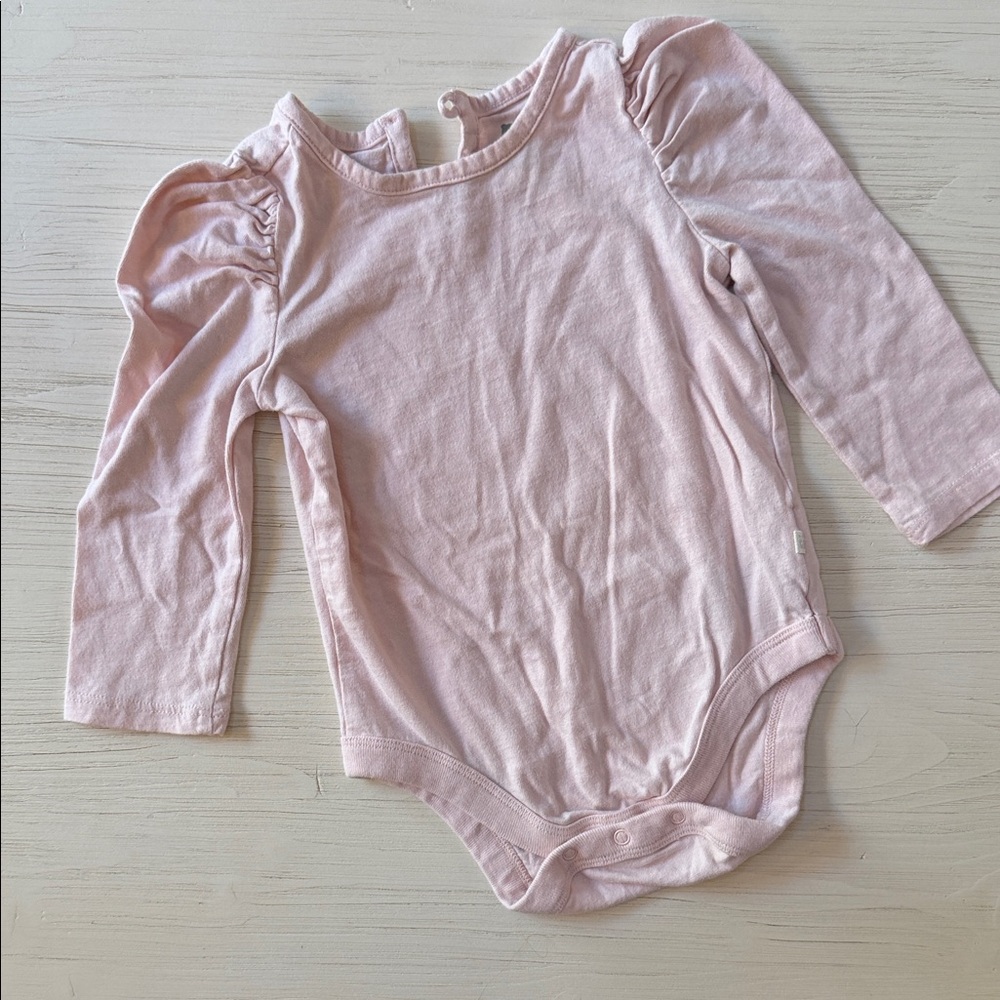 GAP Light Pink Long Sleeve Bodysuit